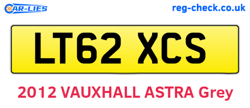 LT62XCS are the vehicle registration plates.