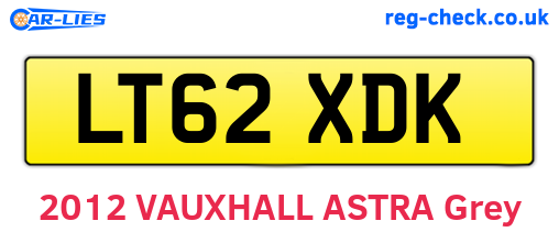 LT62XDK are the vehicle registration plates.