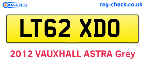 LT62XDO are the vehicle registration plates.