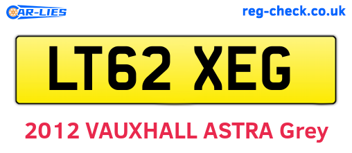 LT62XEG are the vehicle registration plates.