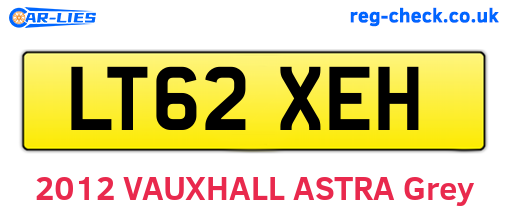 LT62XEH are the vehicle registration plates.