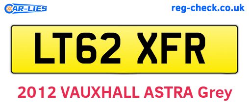 LT62XFR are the vehicle registration plates.