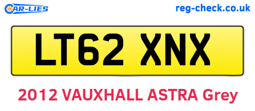 LT62XNX are the vehicle registration plates.