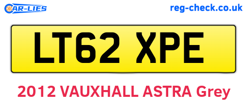 LT62XPE are the vehicle registration plates.