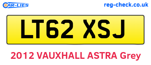 LT62XSJ are the vehicle registration plates.