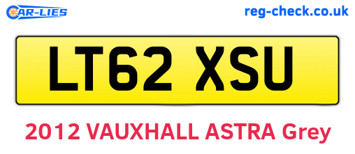 LT62XSU are the vehicle registration plates.
