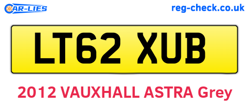 LT62XUB are the vehicle registration plates.