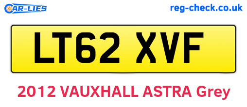 LT62XVF are the vehicle registration plates.
