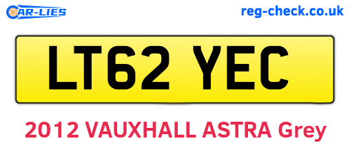 LT62YEC are the vehicle registration plates.