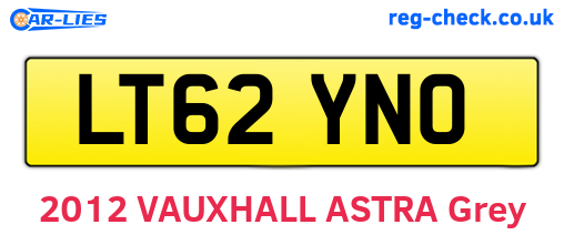 LT62YNO are the vehicle registration plates.
