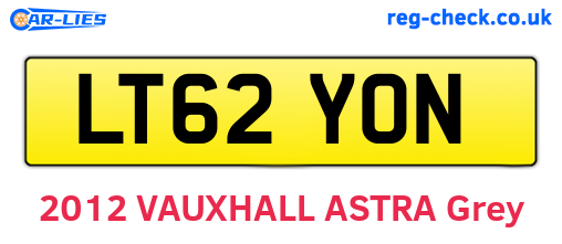 LT62YON are the vehicle registration plates.