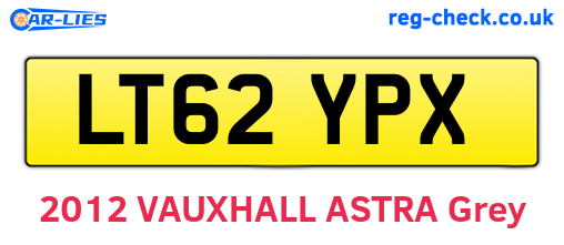 LT62YPX are the vehicle registration plates.