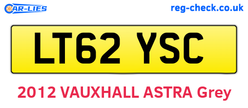 LT62YSC are the vehicle registration plates.