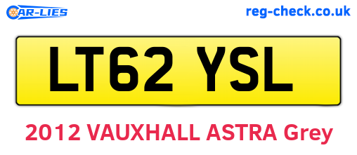 LT62YSL are the vehicle registration plates.