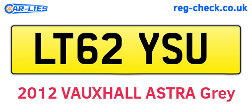 LT62YSU are the vehicle registration plates.