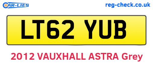 LT62YUB are the vehicle registration plates.