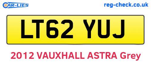 LT62YUJ are the vehicle registration plates.