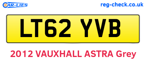 LT62YVB are the vehicle registration plates.