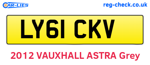 LY61CKV are the vehicle registration plates.