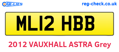 ML12HBB are the vehicle registration plates.