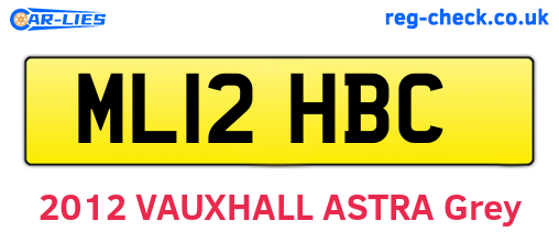 ML12HBC are the vehicle registration plates.