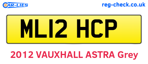 ML12HCP are the vehicle registration plates.