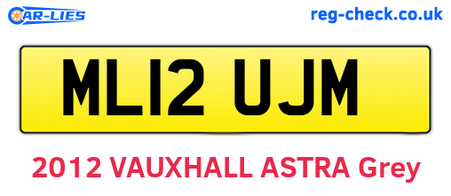 ML12UJM are the vehicle registration plates.