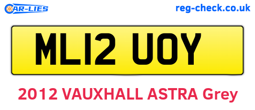 ML12UOY are the vehicle registration plates.