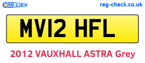 MV12HFL are the vehicle registration plates.
