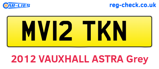 MV12TKN are the vehicle registration plates.