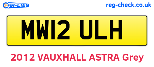 MW12ULH are the vehicle registration plates.
