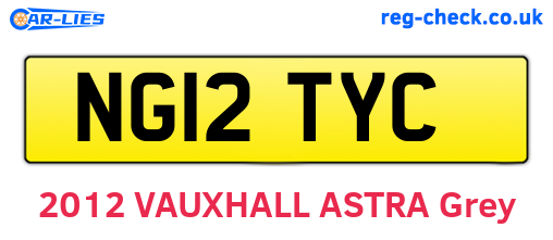 NG12TYC are the vehicle registration plates.