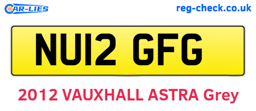 NU12GFG are the vehicle registration plates.