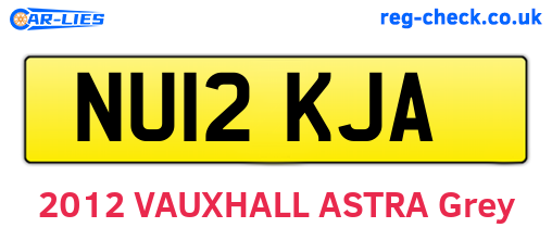 NU12KJA are the vehicle registration plates.