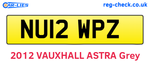 NU12WPZ are the vehicle registration plates.