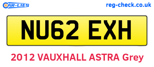 NU62EXH are the vehicle registration plates.