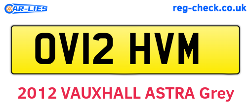 OV12HVM are the vehicle registration plates.