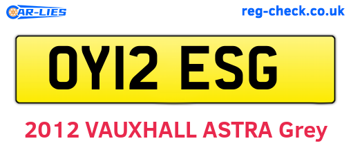 OY12ESG are the vehicle registration plates.
