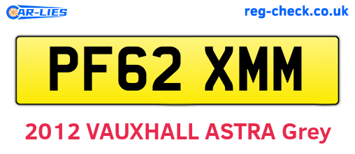 PF62XMM are the vehicle registration plates.