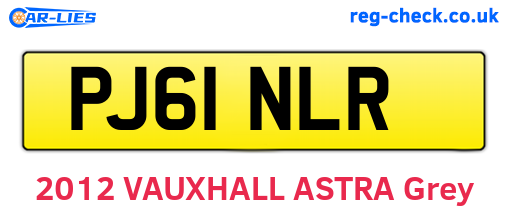 PJ61NLR are the vehicle registration plates.