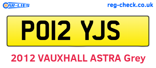 PO12YJS are the vehicle registration plates.