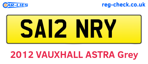 SA12NRY are the vehicle registration plates.