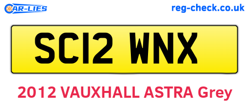 SC12WNX are the vehicle registration plates.
