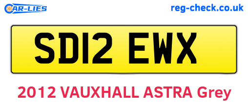 SD12EWX are the vehicle registration plates.