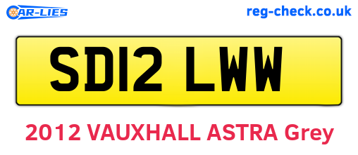 SD12LWW are the vehicle registration plates.