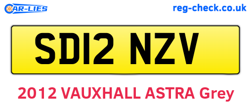 SD12NZV are the vehicle registration plates.