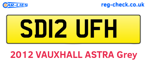 SD12UFH are the vehicle registration plates.