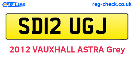 SD12UGJ are the vehicle registration plates.