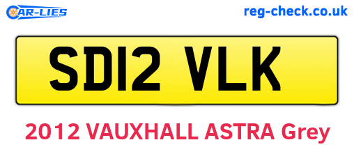 SD12VLK are the vehicle registration plates.
