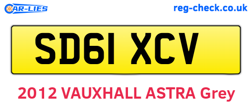 SD61XCV are the vehicle registration plates.